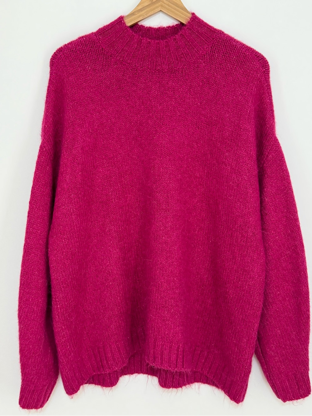 Pistola Women's Carlen Mock Neck Sweater Fuschia Size Medium - Picture 10 of 10